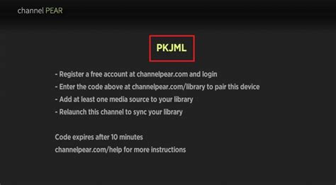 chanel pear roku access code